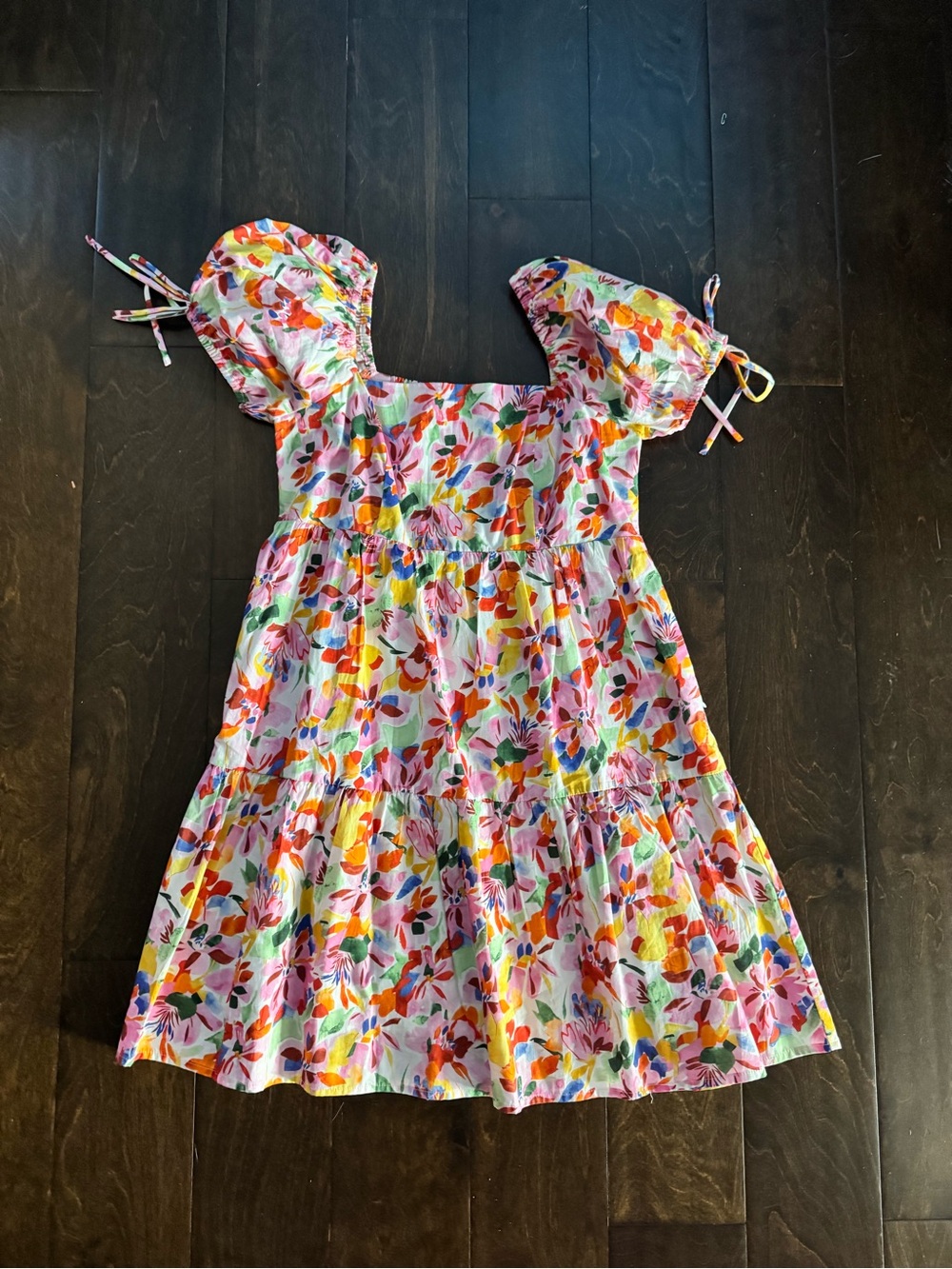 Joy Joy Multicolor Floral Puff Sleeve Dress